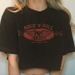 Cropped Aerosmith tee